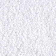 Miyuki seed beads 15/0 - Matted opaque white 15-402F